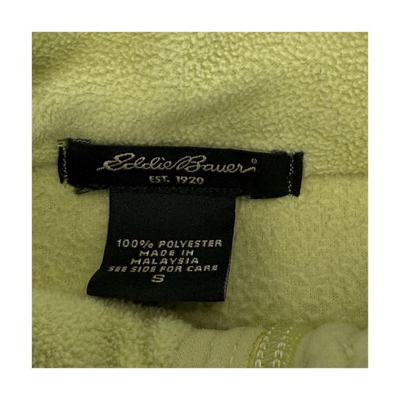 Eddie Bauer Sweatshirt Women's Small Yellow Quarter Zip Long Sleeve Pullover - Picture 7 of 7
